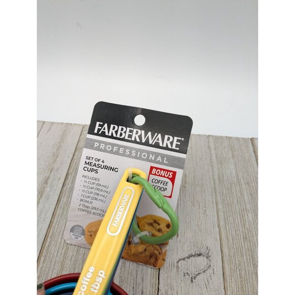 New Farberware Measuring Cups 2 tbsp to 1 cup Set Of 5 - Picture 3 of 3